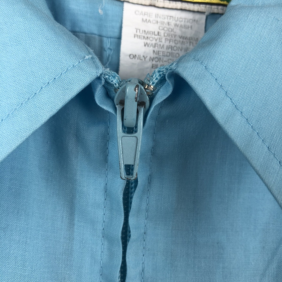 GUAYABERA Short-Sleeve Mexican Shirt, Cuban Shirt, Boxy Shirt, Men's Size XL (approx.) polyester Blue type light blue Vintage Second Hand