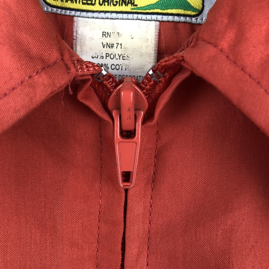 GUAYABERA Short-Sleeve Mexican Shirt, Cuban Shirt, Boxy Shirt, Men's Size M (approx.) polyester coral Vintage Second Hand