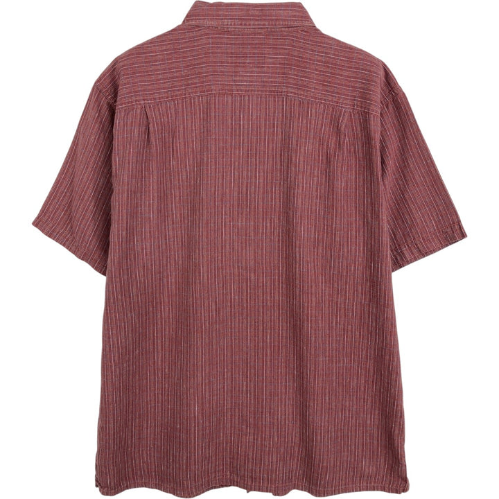 Patagonia Backstep Shirt 53139SP15 Check Pattern Short Sleeve Cotton x Hemp Box Shirt Men's Size L Hemp red type Vintage Second Hand