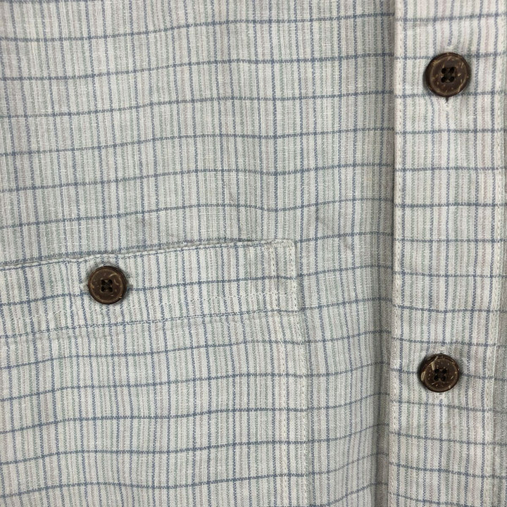 Patagonia 53138SP12 Check Pattern Short Sleeve Cotton x Hemp Box Shirt Men's Size M (approx.) Hemp white type Vintage Second Hand