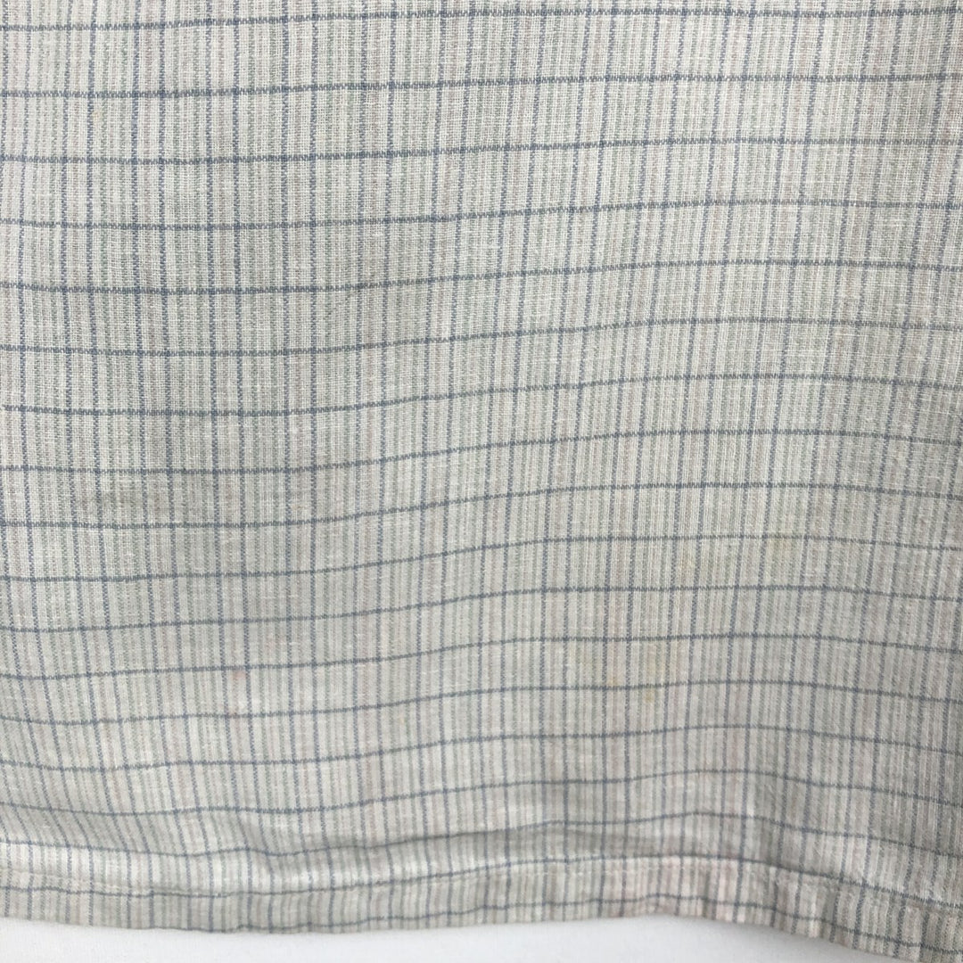 Patagonia 53138SP12 Check Pattern Short Sleeve Cotton x Hemp Box Shirt Men's Size M (approx.) Hemp white type Vintage Second Hand