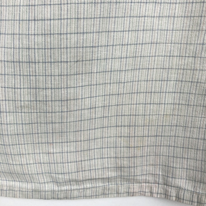 Patagonia 53138SP12 Check Pattern Short Sleeve Cotton x Hemp Box Shirt Men's Size M (approx.) Hemp white type Vintage Second Hand