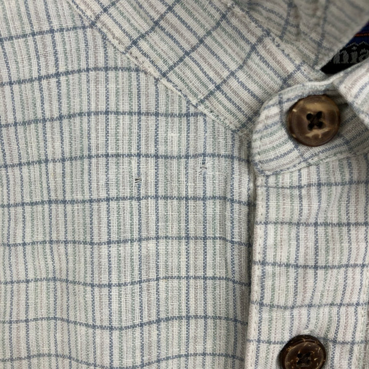 Patagonia 53138SP12 Check Pattern Short Sleeve Cotton x Hemp Box Shirt Men's Size M (approx.) Hemp white type Vintage Second Hand