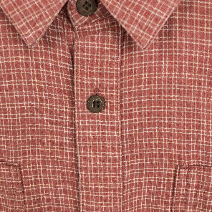 Patagonia Backstep Shirt 53139SP20 Check Pattern Short Sleeve Cotton x Hemp Box Shirt Men's Size L Hemp red type Vintage Second Hand
