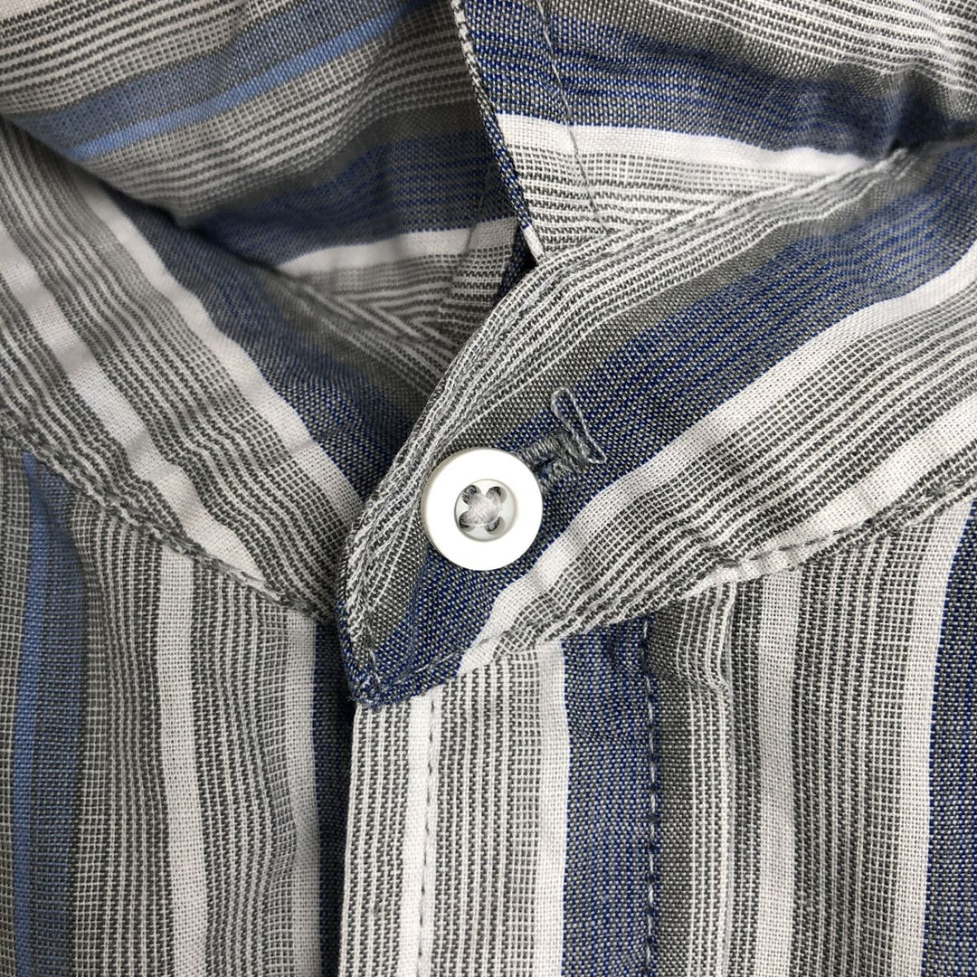 90'S ELY PLAINS WESTERN WEAR Short-Sleeve Western Shirt, Men's Size L (Equivalent), Vintage polyester blue type Vintage Second Hand