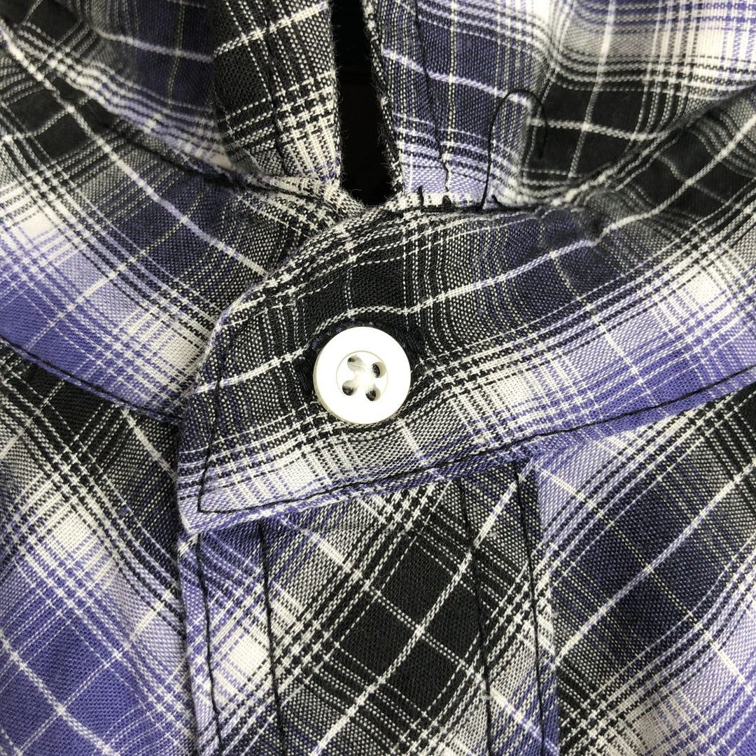 Wrangler Short-Sleeve Western Shirt, Men's Size L (approx.) cotton purple type Vintage Second Hand