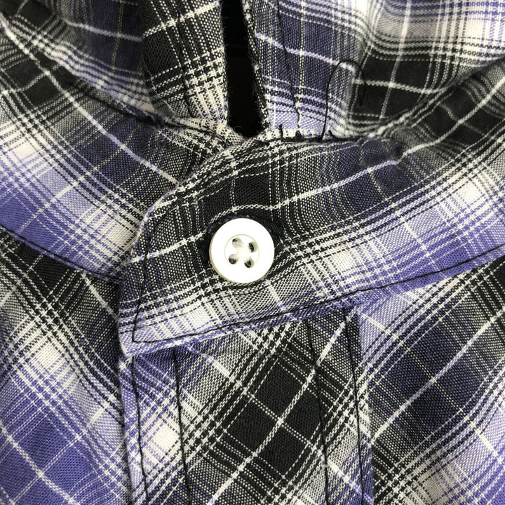 Wrangler Short-Sleeve Western Shirt, Men's Size L (approx.) cotton purple type Vintage Second Hand
