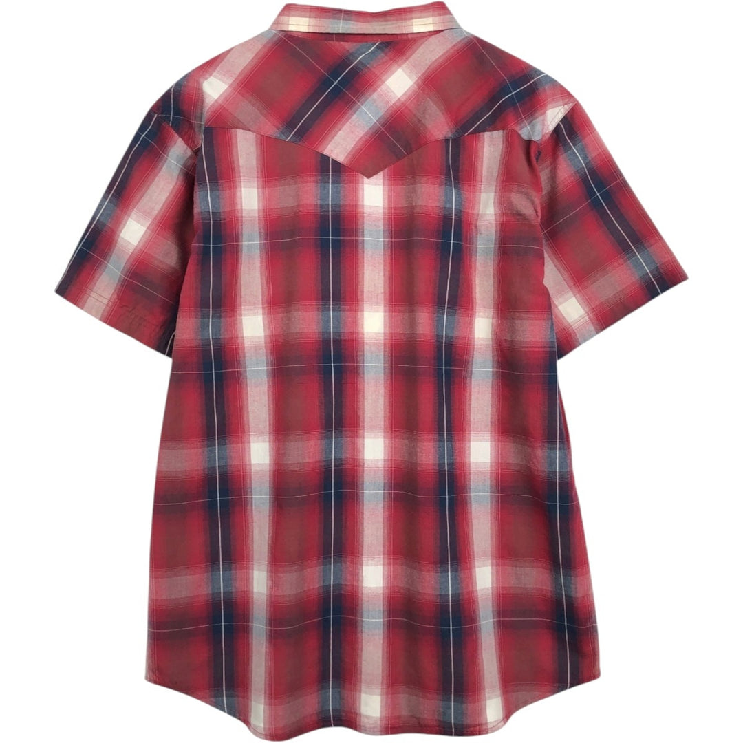 Levi's short-sleeved Western shirt, men's size XXL. cotton red type Vintage Second Hand