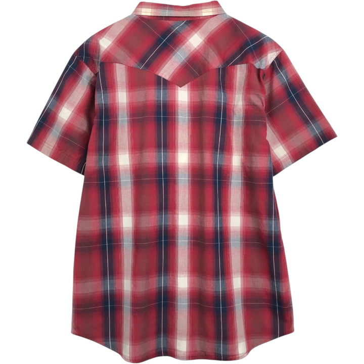 Levi's short-sleeved Western shirt, men's size XXL. cotton red type Vintage Second Hand