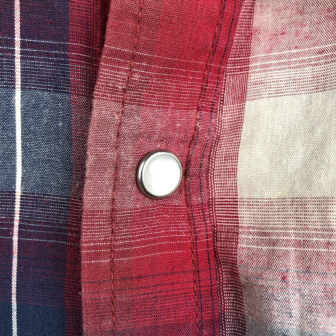 Levi's short-sleeved Western shirt, men's size XXL. cotton red type Vintage Second Hand