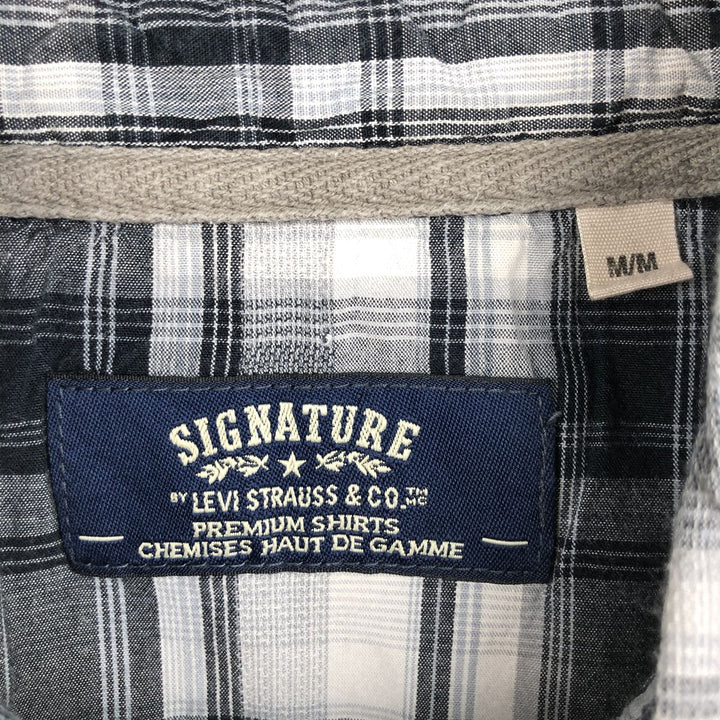 Levi's Check Pattern Short-Sleeve Western Shirt, Men's Size M (approx.) cotton black type Vintage Second Hand