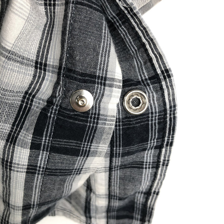 Levi's Check Pattern Short-Sleeve Western Shirt, Men's Size M (approx.) cotton black type Vintage Second Hand