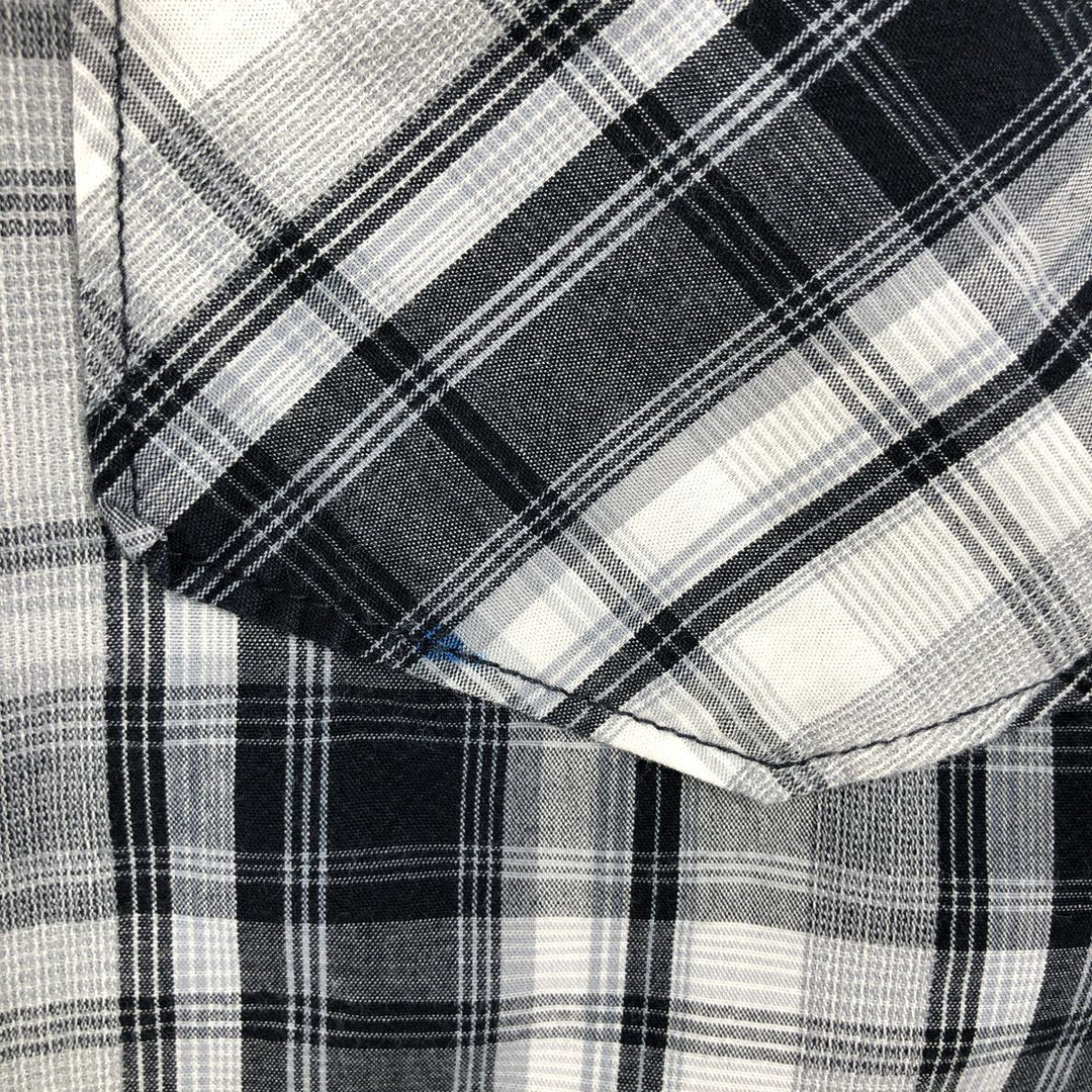 Levi's Check Pattern Short-Sleeve Western Shirt, Men's Size M (approx.) cotton black type Vintage Second Hand