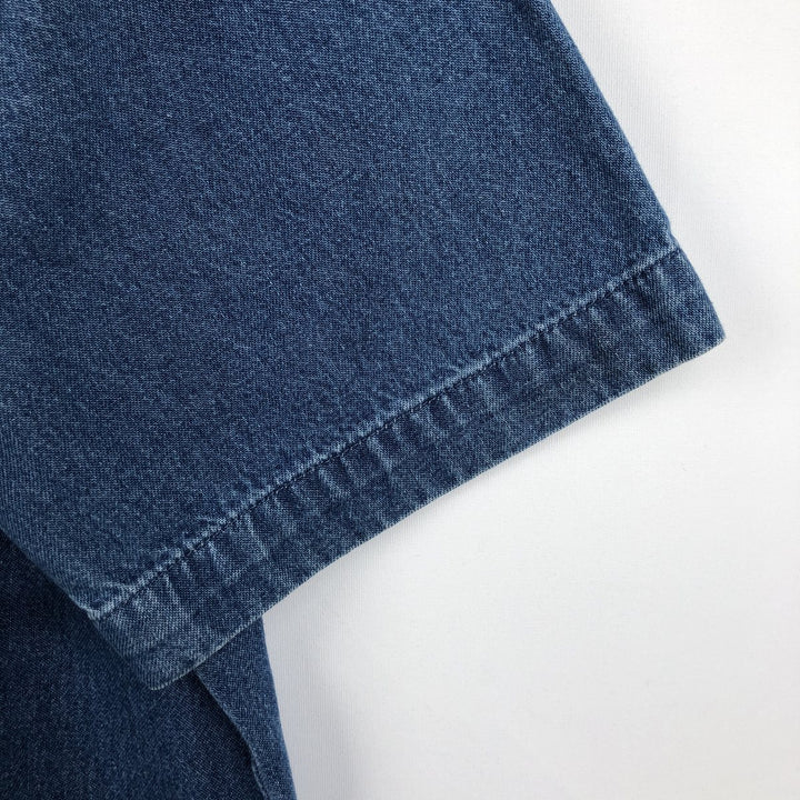 Dickies short-sleeved denim shirt, men's size M. cotton blue type Vintage Second Hand