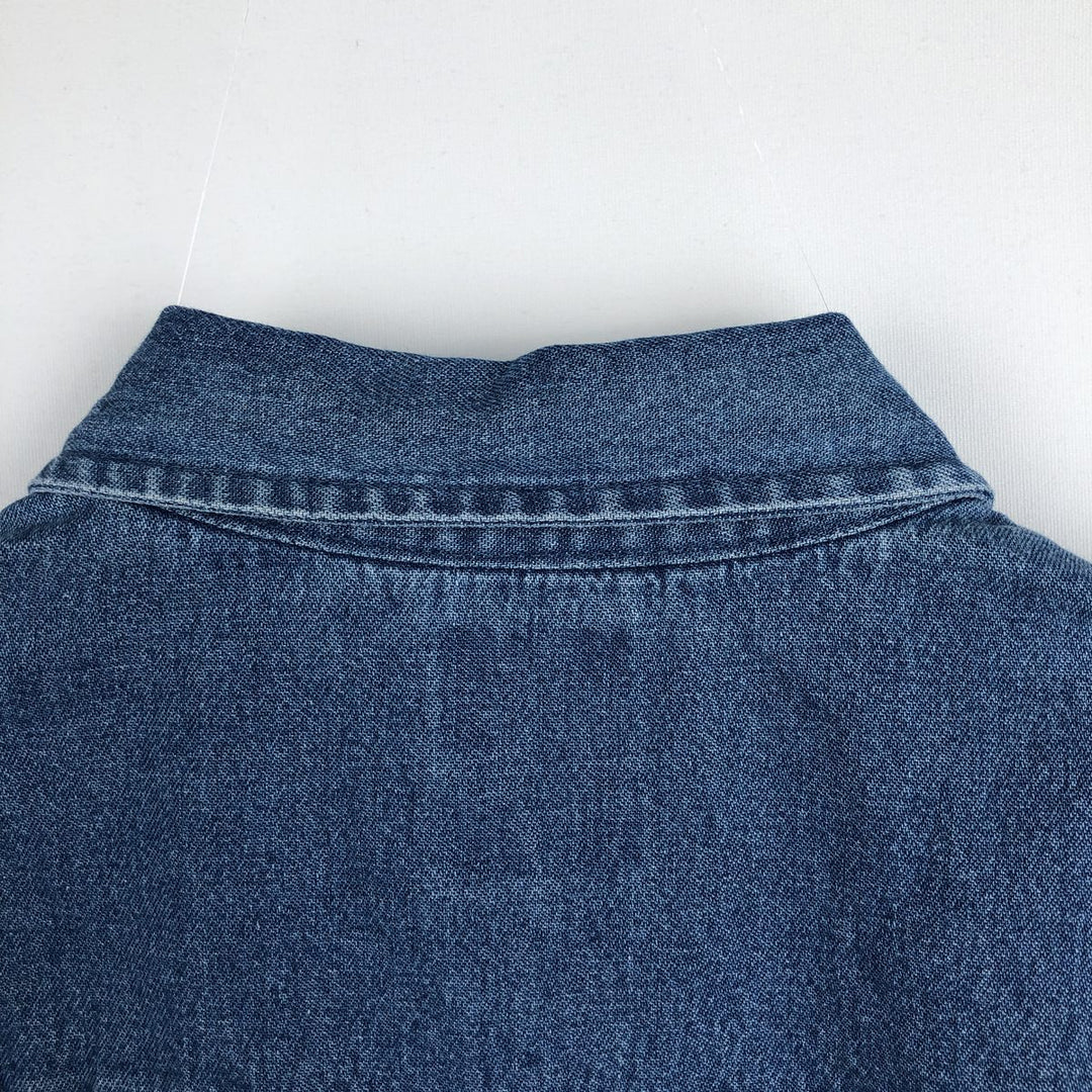 Dickies short-sleeved denim shirt, men's size M. cotton blue type Vintage Second Hand