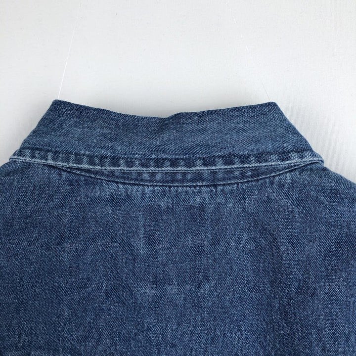 Dickies short-sleeved denim shirt, men's size M. cotton blue type Vintage Second Hand