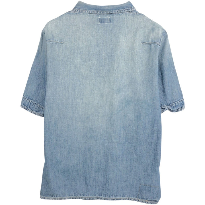 2000'S Levi's ENGINEERED Short-Sleeve Denim Shirt, Men's Size L (approx.) unclear blue type Vintage Second Hand