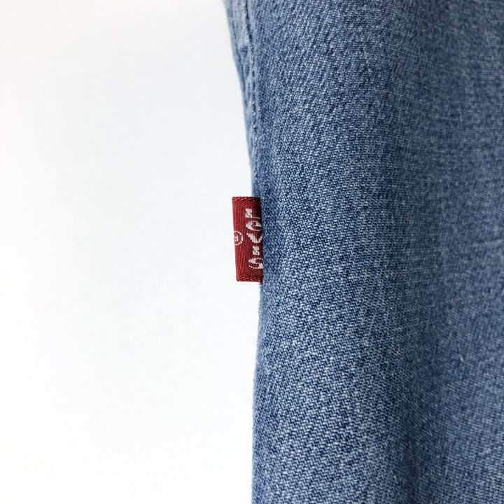 2000'S Levi's ENGINEERED Short-Sleeve Denim Shirt, Men's Size L (approx.) unclear blue type Vintage Second Hand