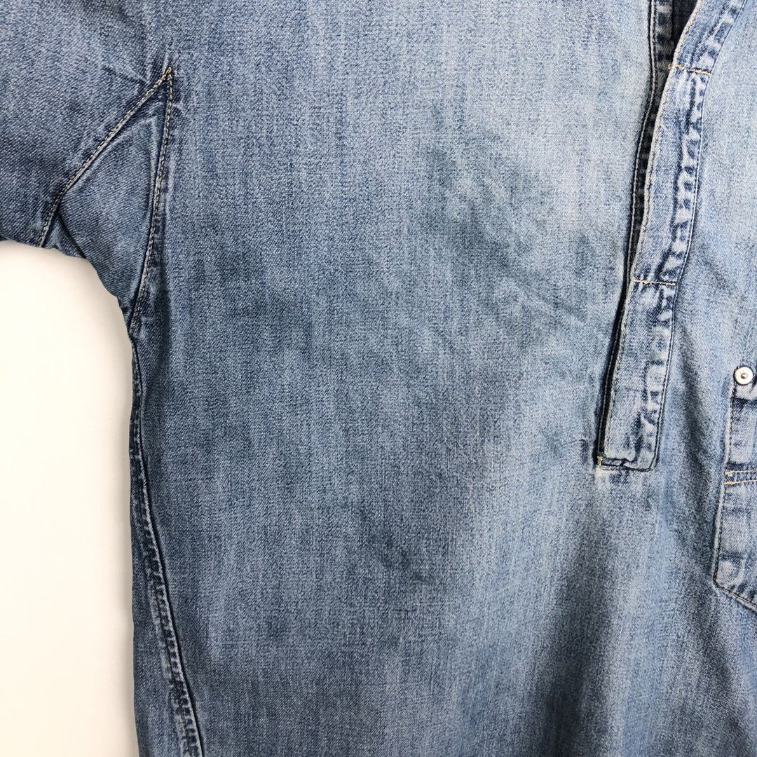 2000'S Levi's ENGINEERED Short-Sleeve Denim Shirt, Men's Size L (approx.) unclear blue type Vintage Second Hand