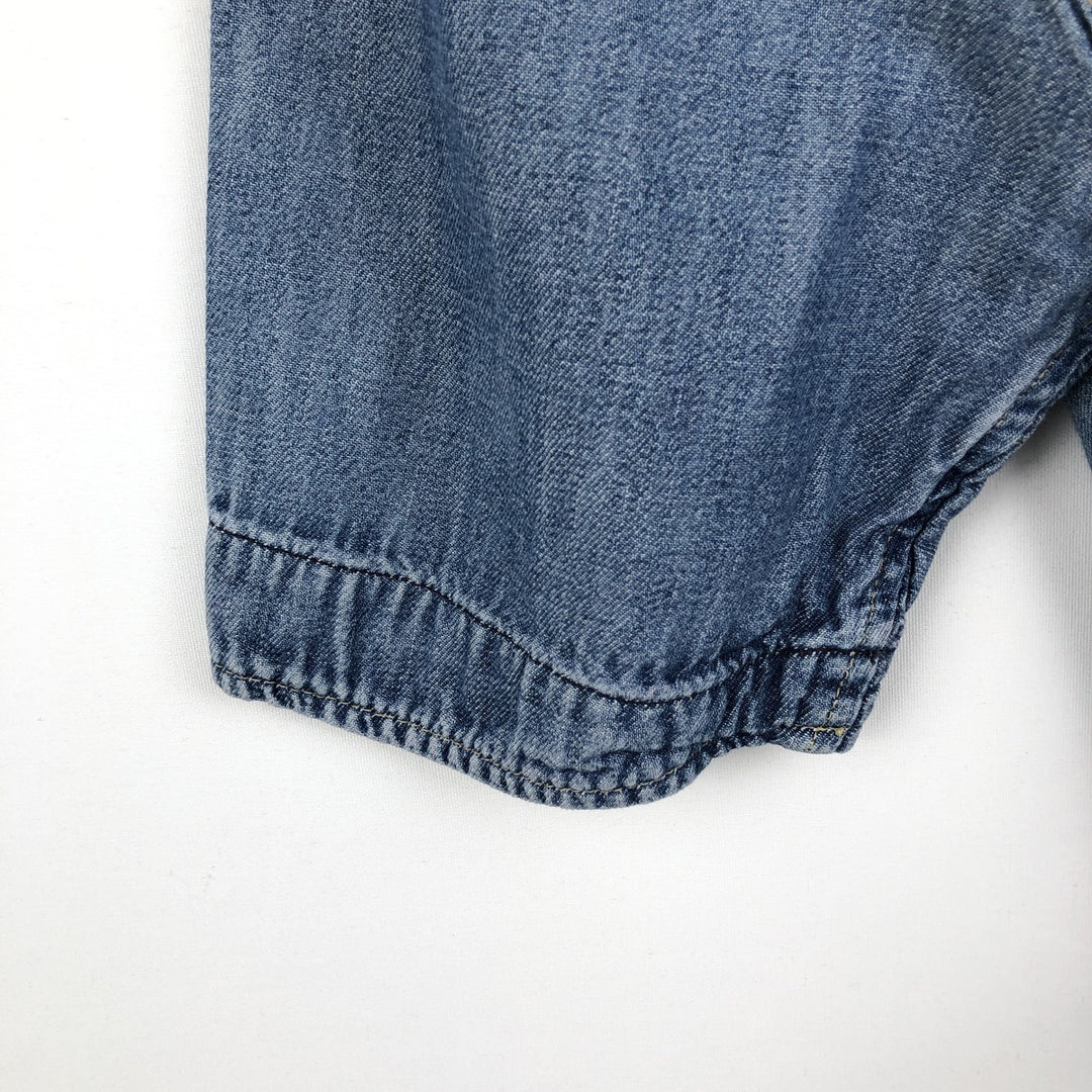 2000'S Levi's ENGINEERED Short-Sleeve Denim Shirt, Men's Size L (approx.) unclear blue type Vintage Second Hand