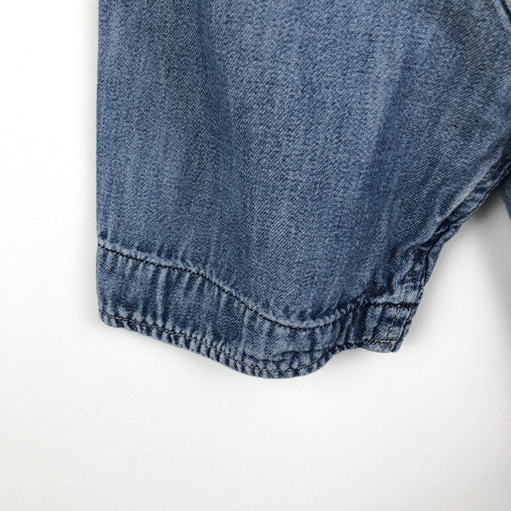 2000'S Levi's ENGINEERED Short-Sleeve Denim Shirt, Men's Size L (approx.) unclear blue type Vintage Second Hand