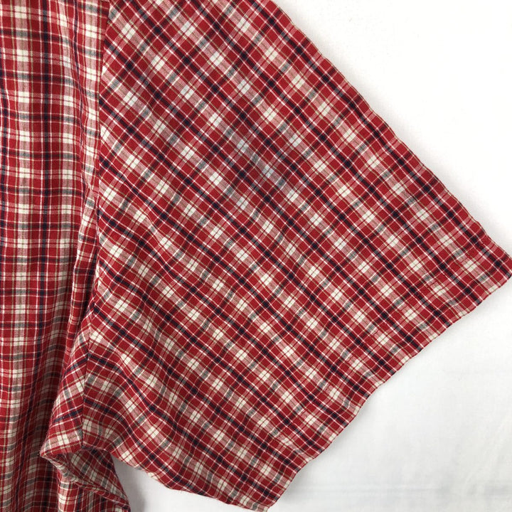 Wrangler Western Shirts, Check Pattern, Short Sleeve, Men's Size XL (approx.) unclear red type Vintage Second Hand