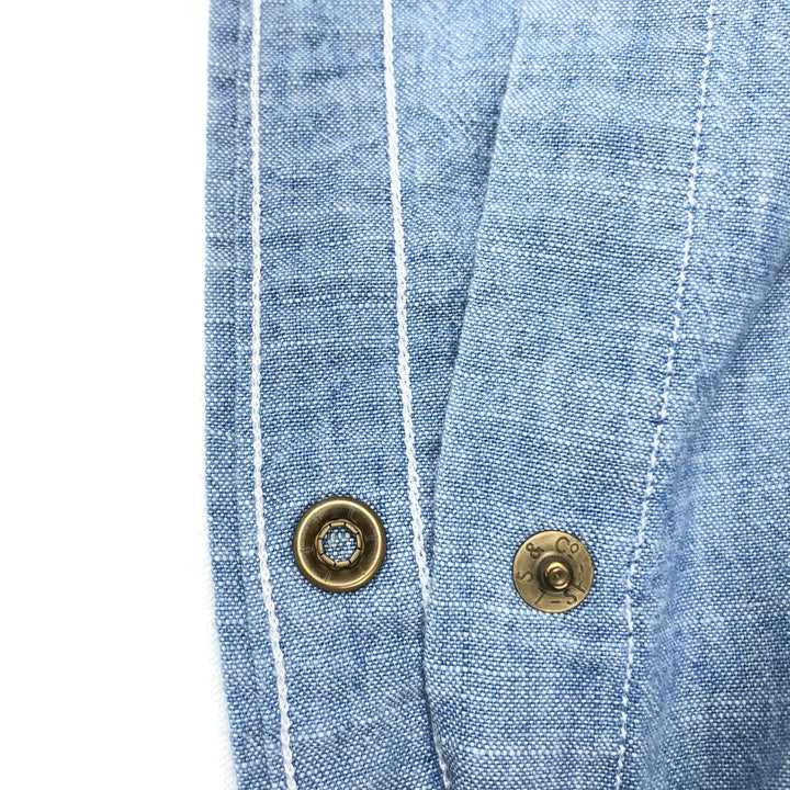 Levi's short-sleeved Western shirt, men's size XXL. unclear Blue type light blue Vintage Second Hand