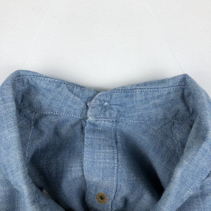 Levi's short-sleeved Western shirt, men's size XXL. unclear Blue type light blue Vintage Second Hand