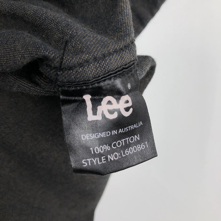 Lee Short-Sleeve Denim Western Shirt, Men's Size L (approx.) cotton black type Vintage Second Hand