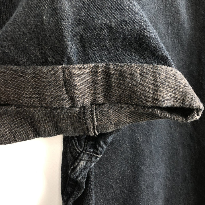 Lee Short-Sleeve Denim Western Shirt, Men's Size L (approx.) cotton black type Vintage Second Hand