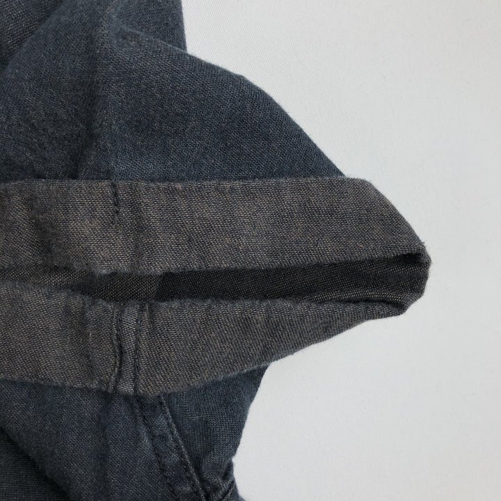Lee Short-Sleeve Denim Western Shirt, Men's Size L (approx.) cotton black type Vintage Second Hand