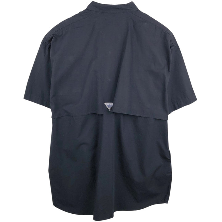 Columbia PFG Short Sleeve Fishing Shirt, Men's Size L cotton black type Vintage Second Hand