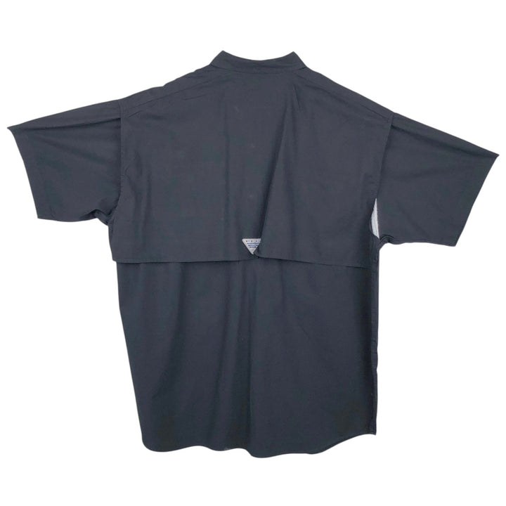 Columbia PFG Short Sleeve Fishing Shirt, Men's Size L cotton black type Vintage Second Hand