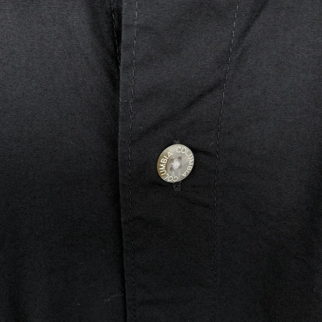 Columbia PFG Short Sleeve Fishing Shirt, Men's Size L cotton black type Vintage Second Hand