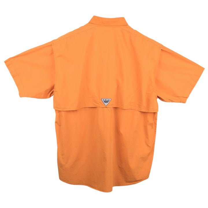 Columbia PFG Short-Sleeve Fishing Shirt, Men's Size S (approx.) cotton orange type Vintage Second Hand
