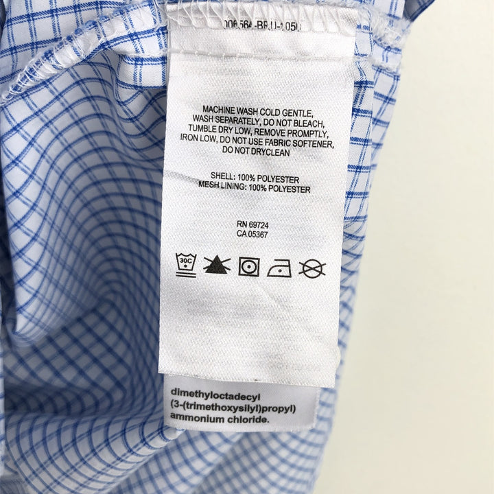 Columbia PFG Check Pattern OMNI-SHADE Button-Down Short-Sleeve Fishing Shirt (Men's Size L) polyester white type Vintage Second Hand