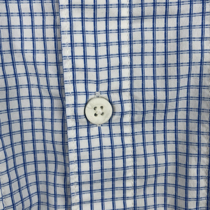Columbia PFG Check Pattern OMNI-SHADE Button-Down Short-Sleeve Fishing Shirt (Men's Size L) polyester white type Vintage Second Hand