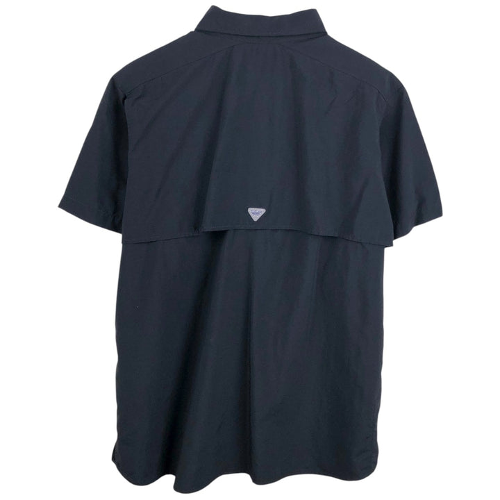 Columbia PFG Button-down Short Sleeve Fishing Shirt, Men's XL Nylon black type Vintage Second Hand