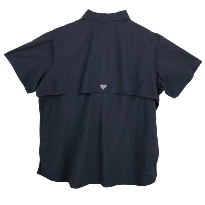 Columbia PFG Button-down Short Sleeve Fishing Shirt, Men's XL Nylon black type Vintage Second Hand