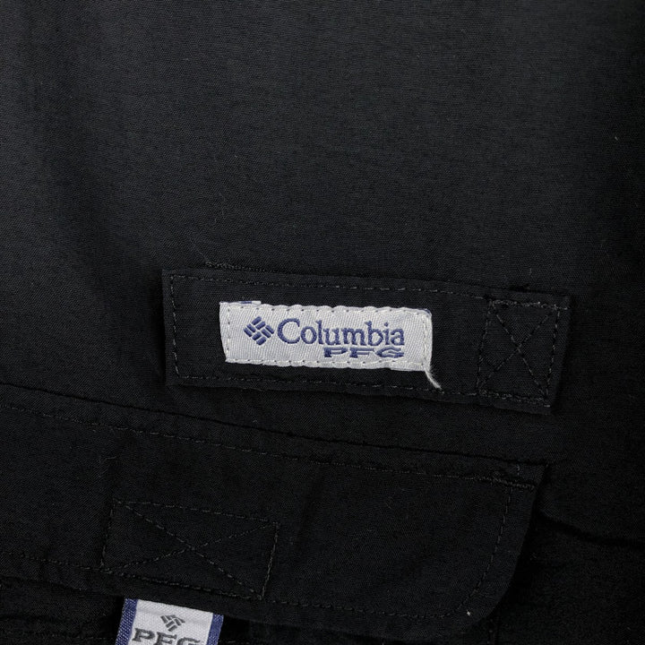 Columbia PFG Button-down Short Sleeve Fishing Shirt, Men's XL Nylon black type Vintage Second Hand
