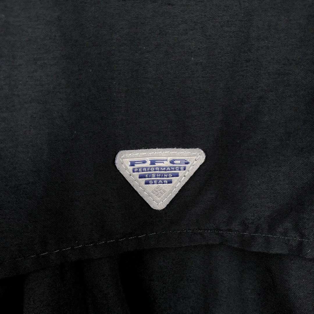 Columbia PFG Button-down Short Sleeve Fishing Shirt, Men's XL Nylon black type Vintage Second Hand