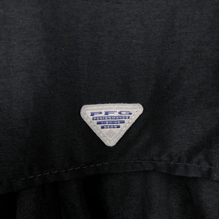 Columbia PFG Button-down Short Sleeve Fishing Shirt, Men's XL Nylon black type Vintage Second Hand
