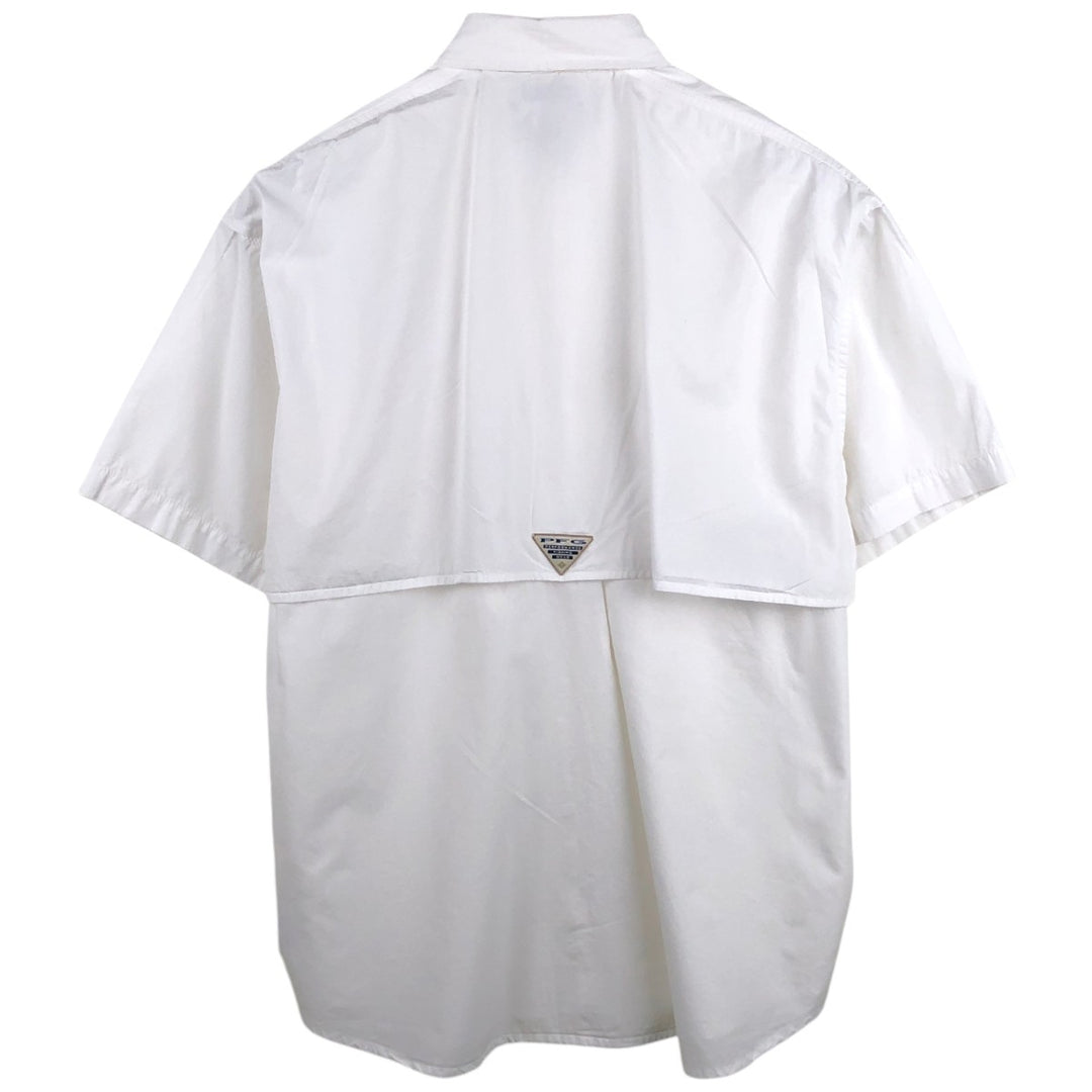 Columbia PFG Short Sleeve Fishing Shirt, Men's M Size cotton white type Vintage Second Hand