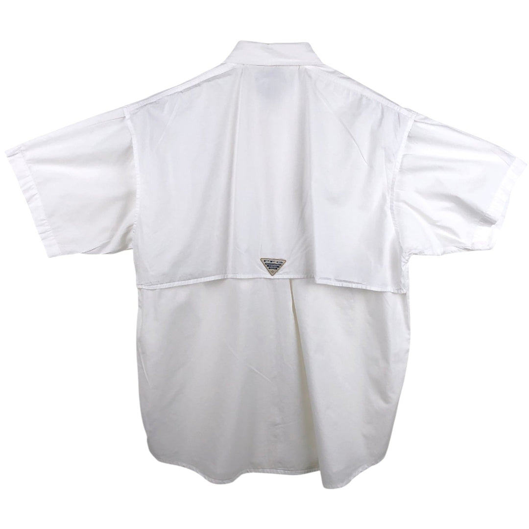 Columbia PFG Short Sleeve Fishing Shirt, Men's M Size cotton white type Vintage Second Hand