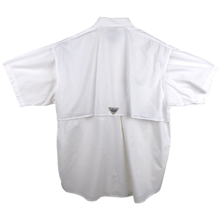 Columbia PFG Short Sleeve Fishing Shirt, Men's M Size cotton white type Vintage Second Hand