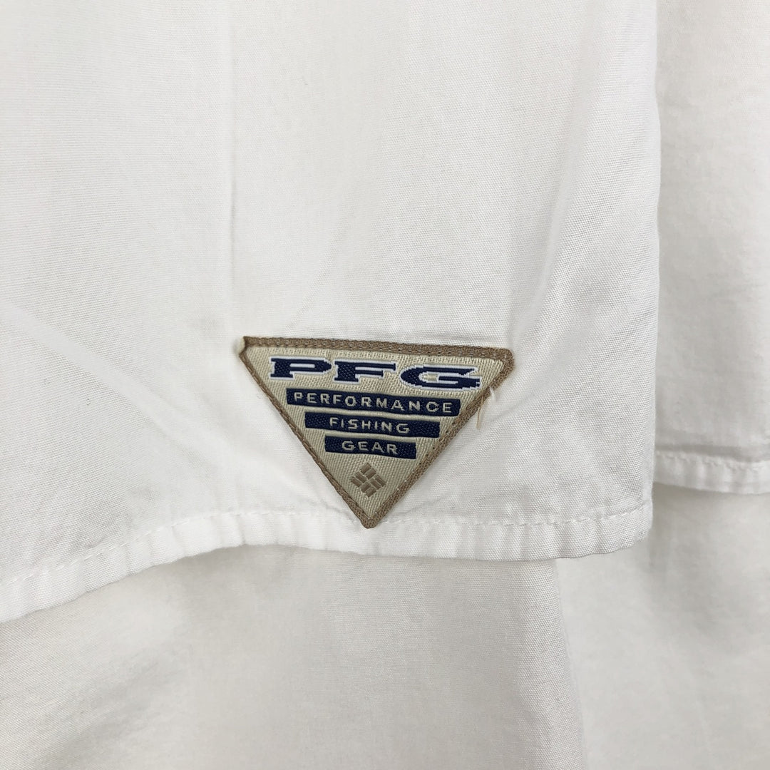 Columbia PFG Short Sleeve Fishing Shirt, Men's M Size cotton white type Vintage Second Hand