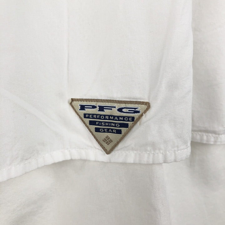 Columbia PFG Short Sleeve Fishing Shirt, Men's M Size cotton white type Vintage Second Hand