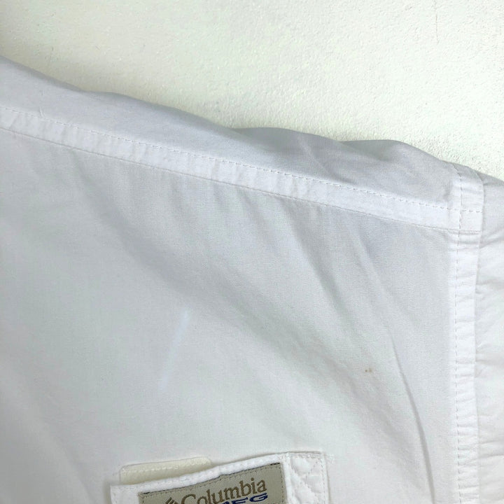 Columbia PFG Short Sleeve Fishing Shirt, Men's M Size cotton white type Vintage Second Hand