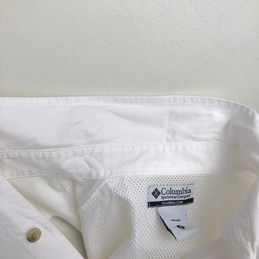 Columbia PFG Short Sleeve Fishing Shirt, Men's M Size cotton white type Vintage Second Hand