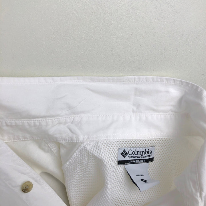 Columbia PFG Short Sleeve Fishing Shirt, Men's M Size cotton white type Vintage Second Hand